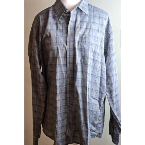 Weekender Plaid Bud Berma Vintage Blue Grey Plaid Size XL Single Stitch Tailored - Picture 4 of 5
